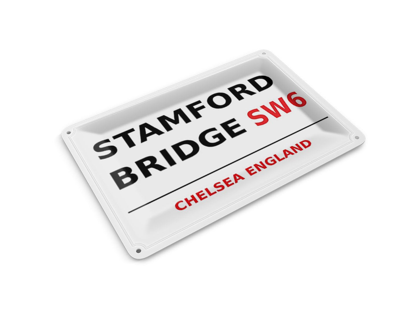 Femer Tin Postcard London 14 x 10 cm England Stamford Bridge SW6 Decorative Sign