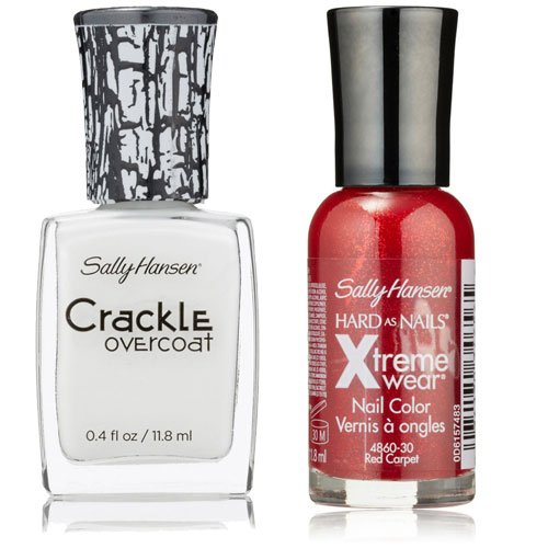 Sally Hansen Xtreme Wear Red Carpet and Crackle Overcoat Snow Blast with Dimple Braclet
