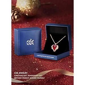 CDE Angel Wings Necklaces for Women, Love Heart Silver Tone/Gold Tone Pendant with Birthstone, Wedding Anniversary,Christmas, Valentine's/Mother's Day or Birthday Jewelry Gifts for Mom Wife Girlfriend Her CDE Angel Wings Necklaces for Women Love Heart Silver ToneGold Tone Pendant with Birthstone Wedding AnniversaryChristmas ValentinesMothers Day or Birthday Jewelry Gifts for Mom Wife Girlfriend Her