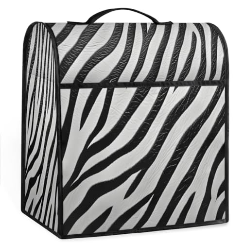 Coffee Maker Cover Zebra Skin Texture Kitchen Appliance Covers Small Appliance Covers Blender Cover Juicer Cover Dust Covers for Kitchen Appliances with Top Handle and Pockets,Washable,B471