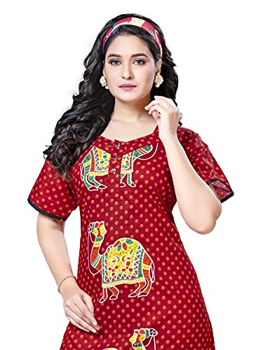 Image of PNAEONG Women Cotton Maxi Sleepwear