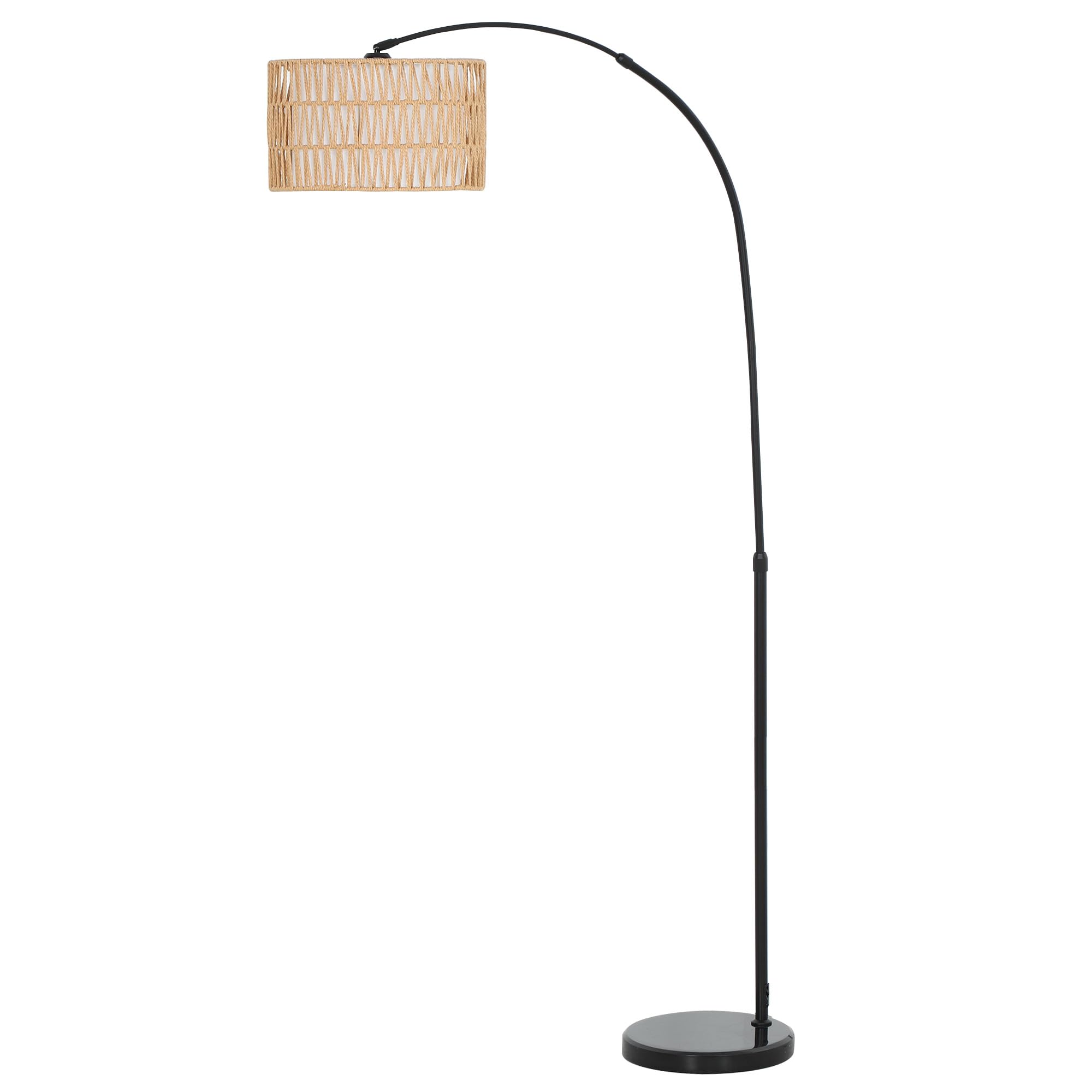 Lampa podłogowa z abażurem z lnu, E27, do salonu