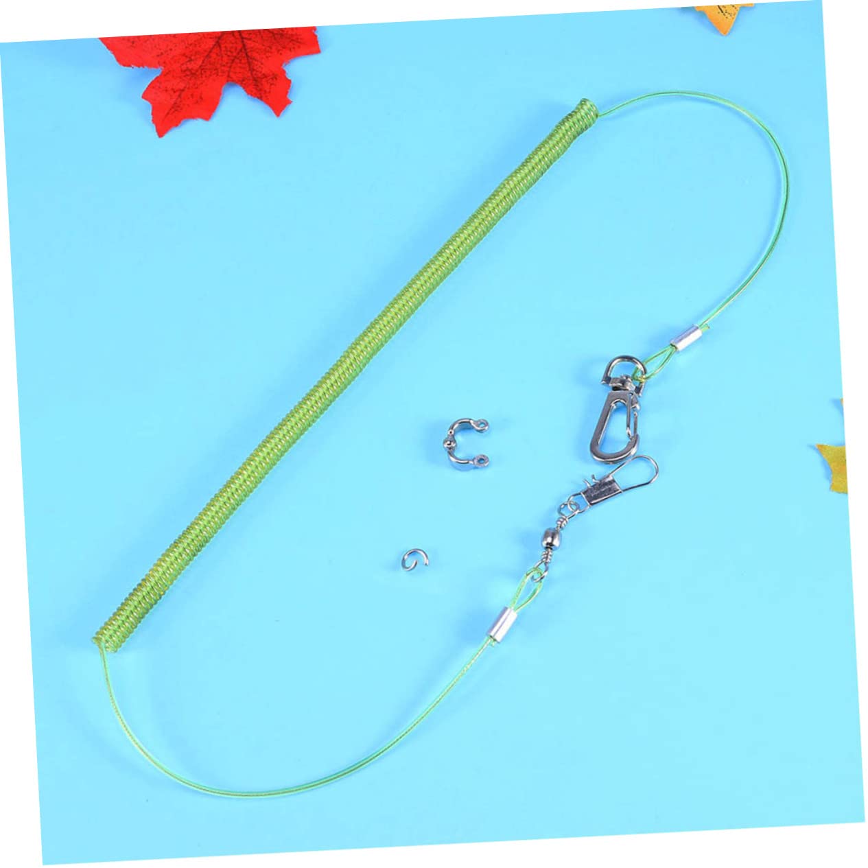 HAPINARY 10m Parrot Flying Harness Bird Harness and Leash Elastic String Training Rope for Parrot Claw Ring Pet Leash Random Color