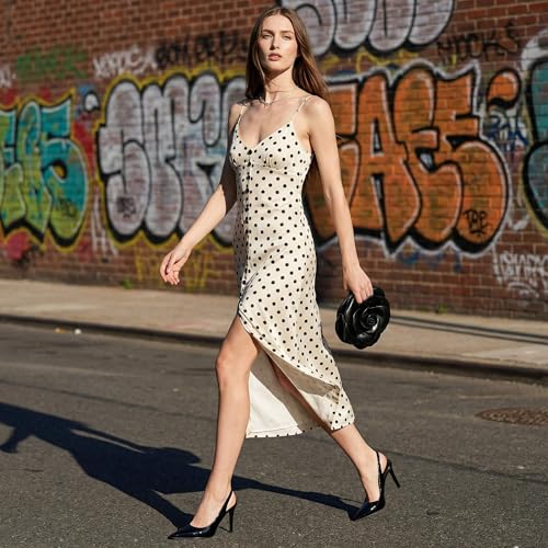 Image of heelchic Slingback Heels for Women Pointed Toe Stiletto Heel Closed Toe Pumps Slip on High Heels 2.95 inch Dress Pumps