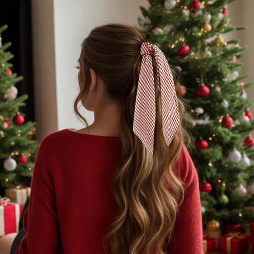 Cotton Linen Square Scarf for Women, Breathable Hair Scarfs, Handbag Deco4