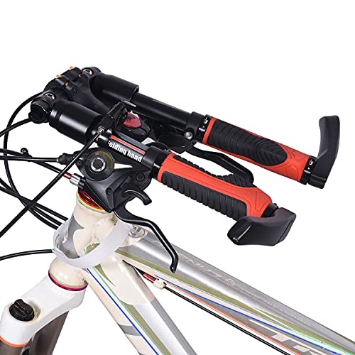 ThinkTop 660mm Bike Folding Handlebars Luminum Alloy Foldable Bike Handle Bars 25.4mm 31.8mm Quick Release Save Space for MTB Road Bike