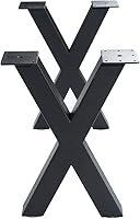 Vista 1 de TC-HOMENY Patas de mesa de 16 pulgadas tipo X de metal para banco, juego de 2 patas de mesa de centro de comedor DIY