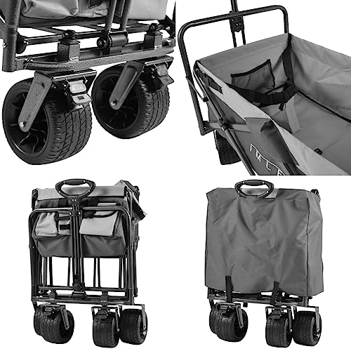 IMLEX Bollerwagen IM-4275 Faltbarer Bollerwagen mit Schiebegriff (Mitternachtblau) – Bild 7