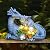 Yardancer Dragon Solar Garden Statues Outdoor Decoration with Succulent and 6 LED Lights,Dragon Figurine Solar Lights Lawn Décor,Outside Statue Ornament for Patio, Balcony, Yard,Unique Gift for Mom