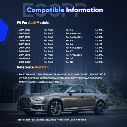 Image of ECCPP AC Compressor Fit for Audi A4 Q5 Q7 A6 A7 2.0L 2013-2020 | for Audi A4 A6 A7 Quattro L4 2.0L 2017-2020 AC Compressor for Car Rapid Cooling