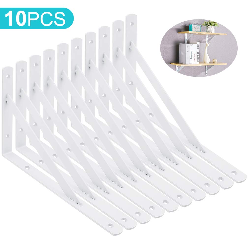 Buy TLBTEK 10pcs 12inch L Shelf Brackets,Floating Wall Angle Corner