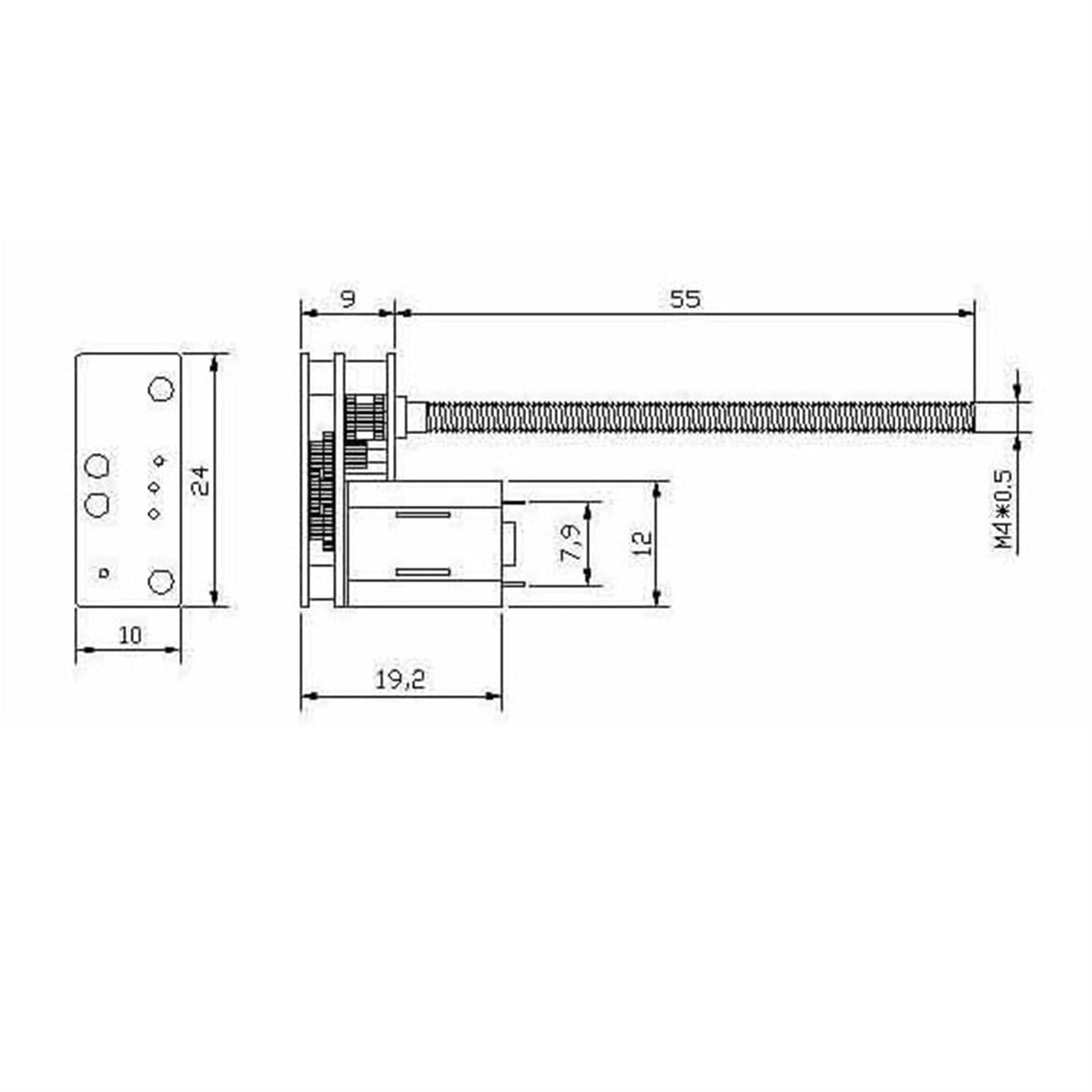 Getriebemotor N20 DC 12V Getriebemotor, kleiner electronic starter mit M4 * 55mm Welle Mikro-Metallgetriebe Niedriggeschwindigkeitsbagger Spielzeugschloss electronic starter Elektrisches Zubehör(80RPM