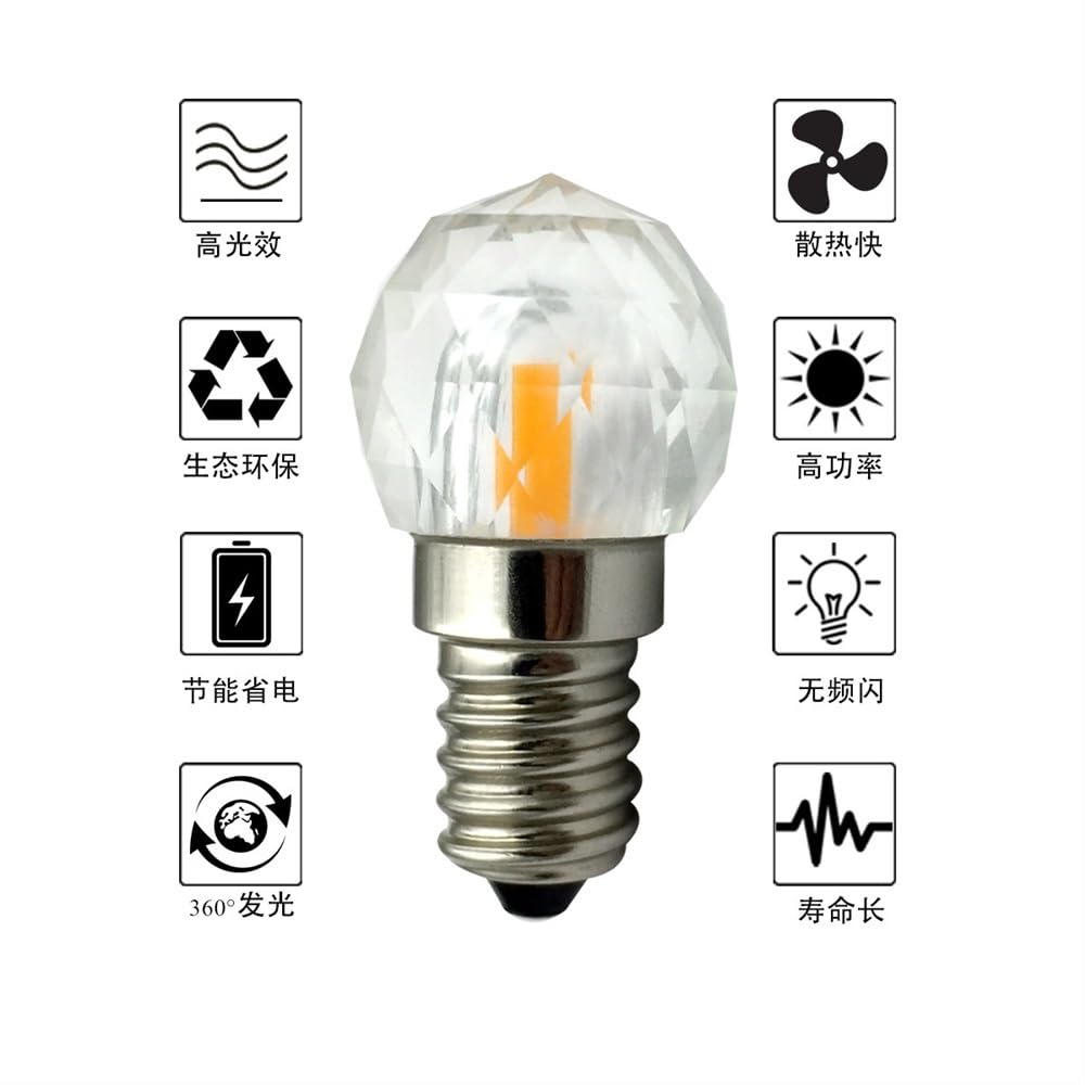 1fortunate Confezione da 50, sorgente luminosa a LED AC220V 3W G4/G9/E14 COB Lampada a sospensione in cristallo(Warm white,G4 3W)