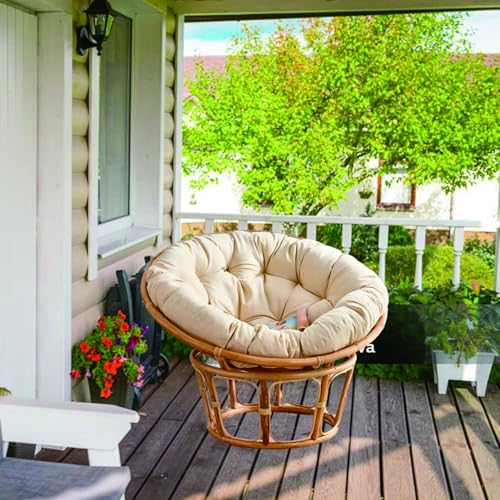 Heyitte Pp Cotton Papasan Chair Cushion, Indoor 67X48Inch Tufted Round Papasan Cushion, Outdoor Patio Furniture Cushions thumb #6