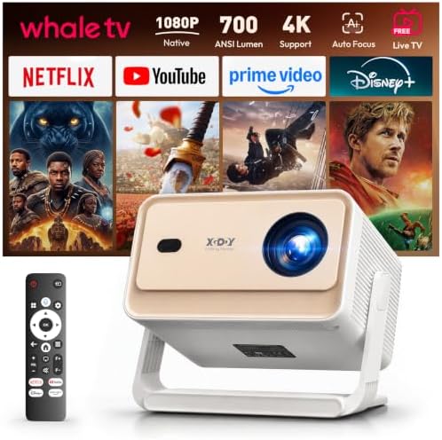 Xgody N6 Pro Vidéoprojecteur 1080P Natif Compatible Netflix, Déco...