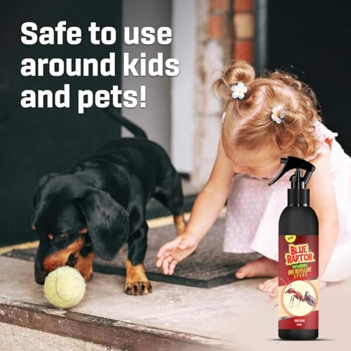 Image of Blue Raptor Herbal Ant Control Spray, 200ml | Safe for Babies & Pets | Powerful Red Ant Defense for Home & Kitchen | Powerful Red Ant Barrier for Household Use | Pack of 1 (200ml) | - FORMULATION 3X