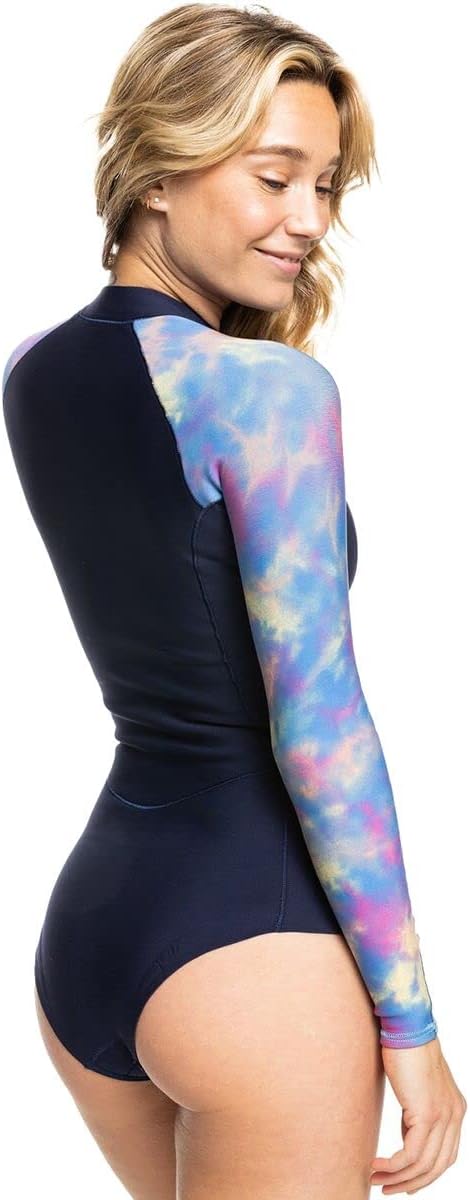 1.5mm Pop Surf Long-Sleeve Cheeky Wetsuit - Women's, Pale Marigold Tie Dye Vibes, 2