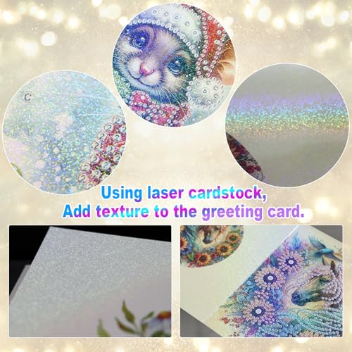 Tontut 6pcs Diamond Art Painting Kit Greeting Card, Basket Bunny 5D DIY Diamond Handmade Holiday Glitter Greeting Card with Envelope, Easter Day Holiday Gift Congratulation by Tontut - Image 8