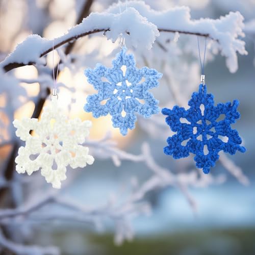 Giegxin 12 Pcs Christmas Crochet Snowflake...