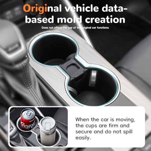 Insertos Portavasos para Toyota Highlander 2020-2026 Negro miniatura 4