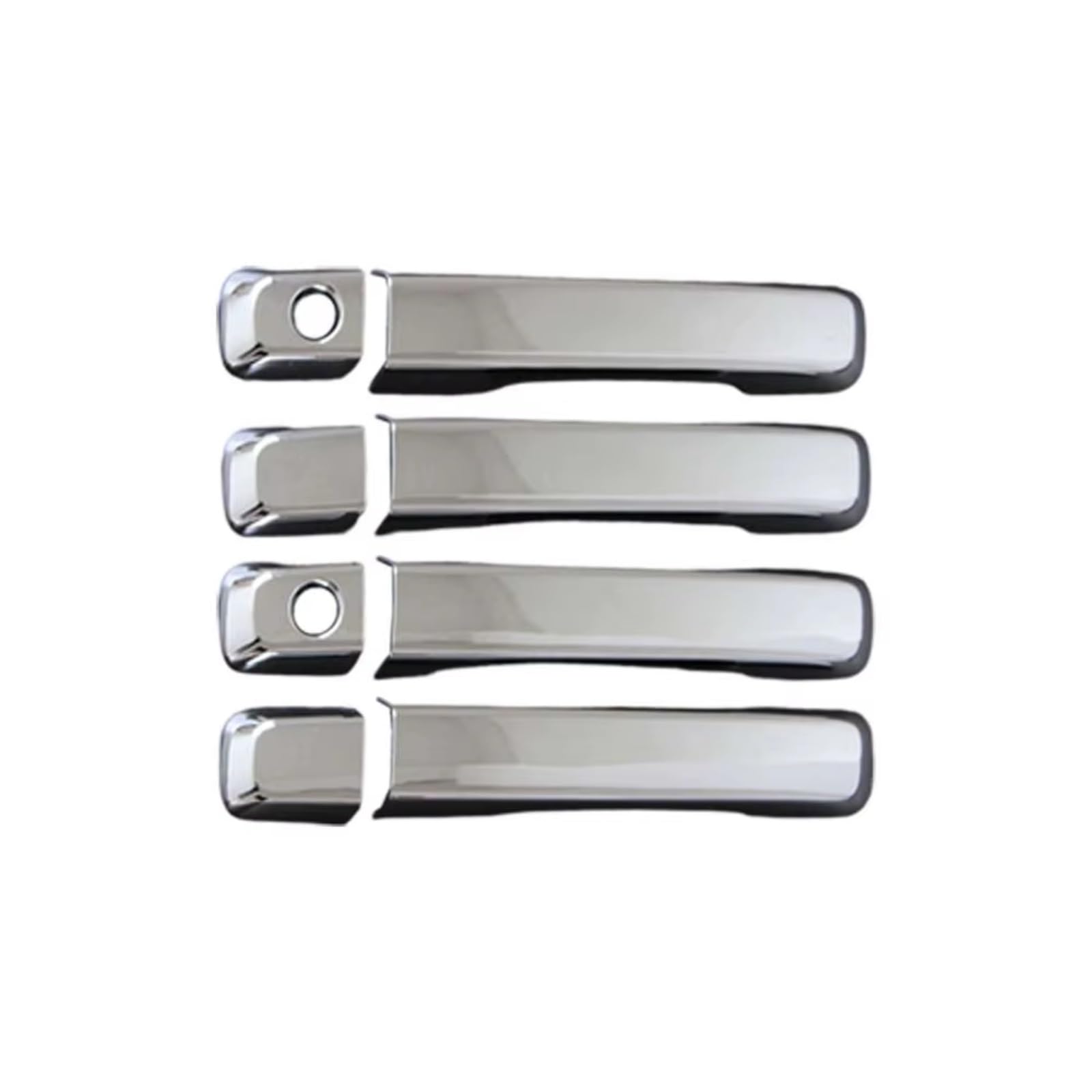 Qdzvalumv Chrome Silver Car Door Handles Cover Shell Compatible With Isuzu For D-Max 2012-2019 Car Exterior Door Handle Cover Decoration Styling Set Accessories(Chrome Silver)