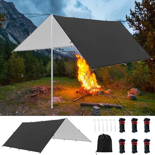 Cubierta de refugio al aire libre impermeable y ligera para tienda de campaña de senderismo 8