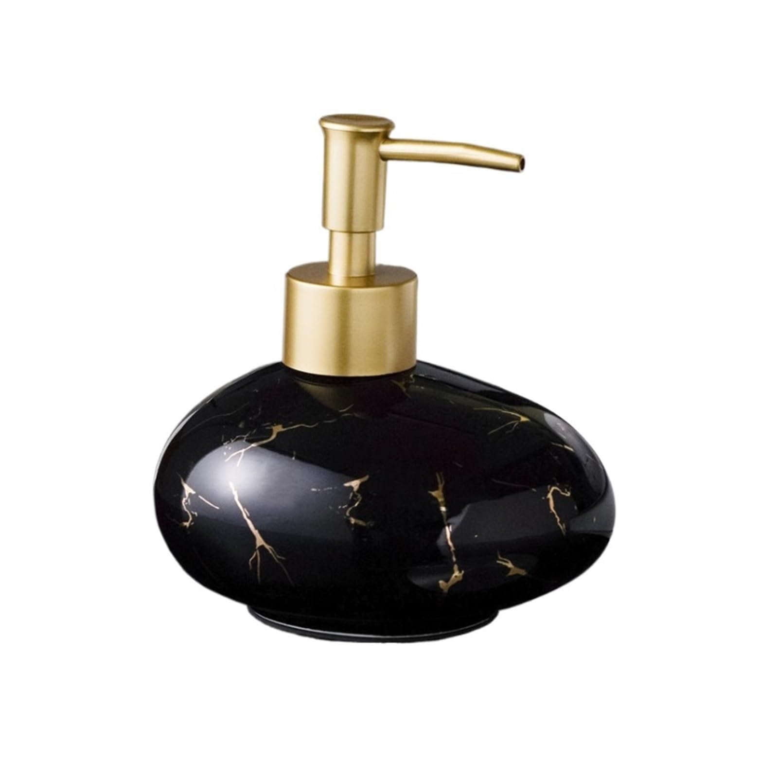 ZTHYSHOZ Soap Dispenser Marble-patterned Body Lotion/soap Dispenser Bottle, Suitable For The Bathroom Or Kitchen(Black)