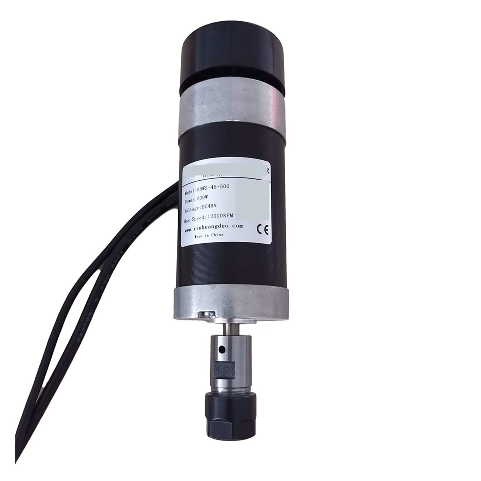 CVFRDD CNC Spindle Motor Kit 48v 500W ER16 Brushless Spindle+57MM Clamp With Screws+ 48V Motor Driver+48VDC 10.5A Power Supply