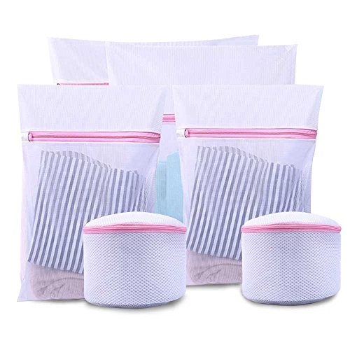 [Lot de 6] Hepooya Filet à Linge - Rose Sac de Lavage avec Fermeture Eclair-Super/fermeture