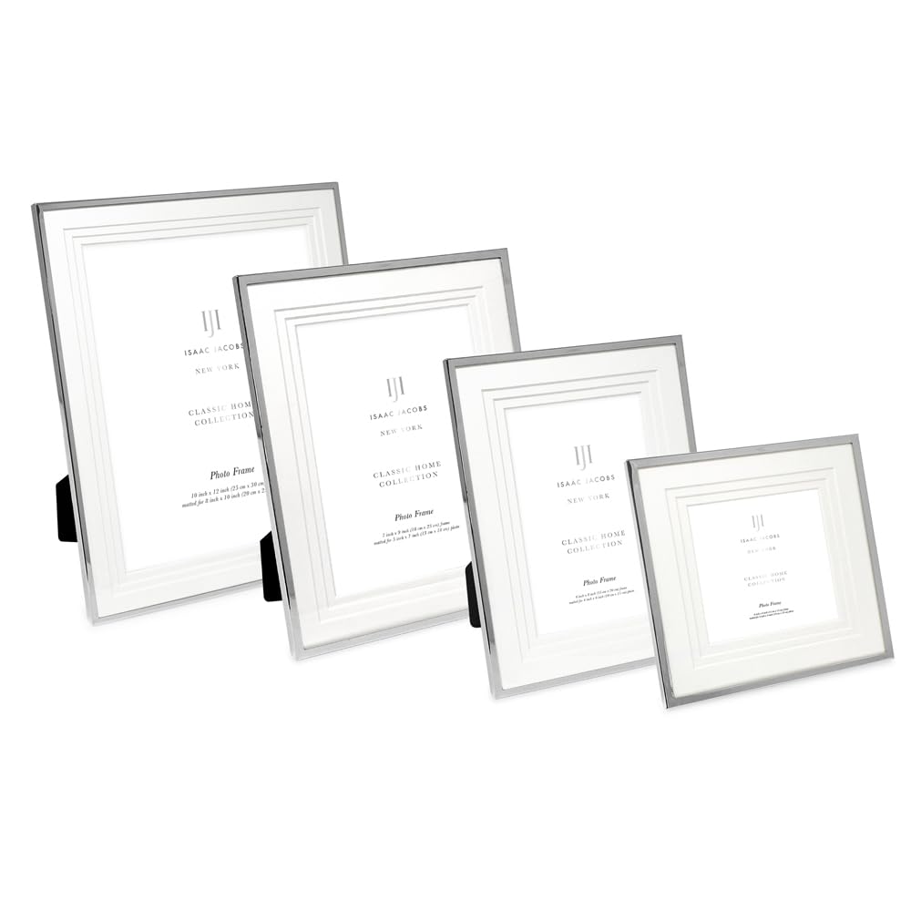 Amazon.com - Isaac Jacobs 7x9 (Matted 5x7) Silver Metal Picture