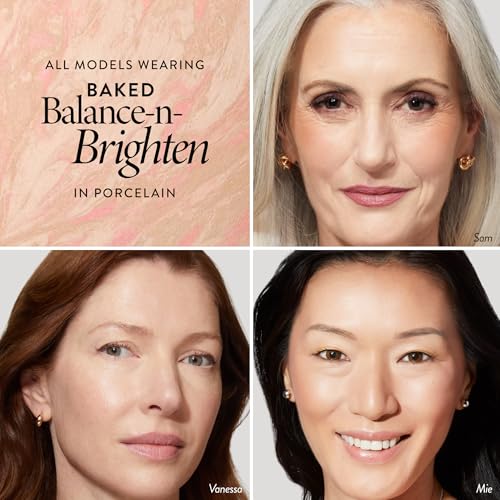 Image of LAURA GELLER NEW YORK Award-Winning Baked Balance-n-Brighten Color Correcting, Travel Size, Powder Foundation - Porcelain - Handmade in Italy - Buildable, Matte Finish - For Mature Skin