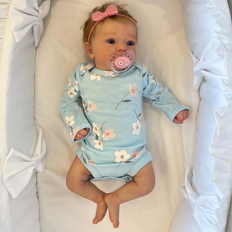 Muñeca Reborn de Vinilo Realista de 49 cm para Niñas miniatura 2