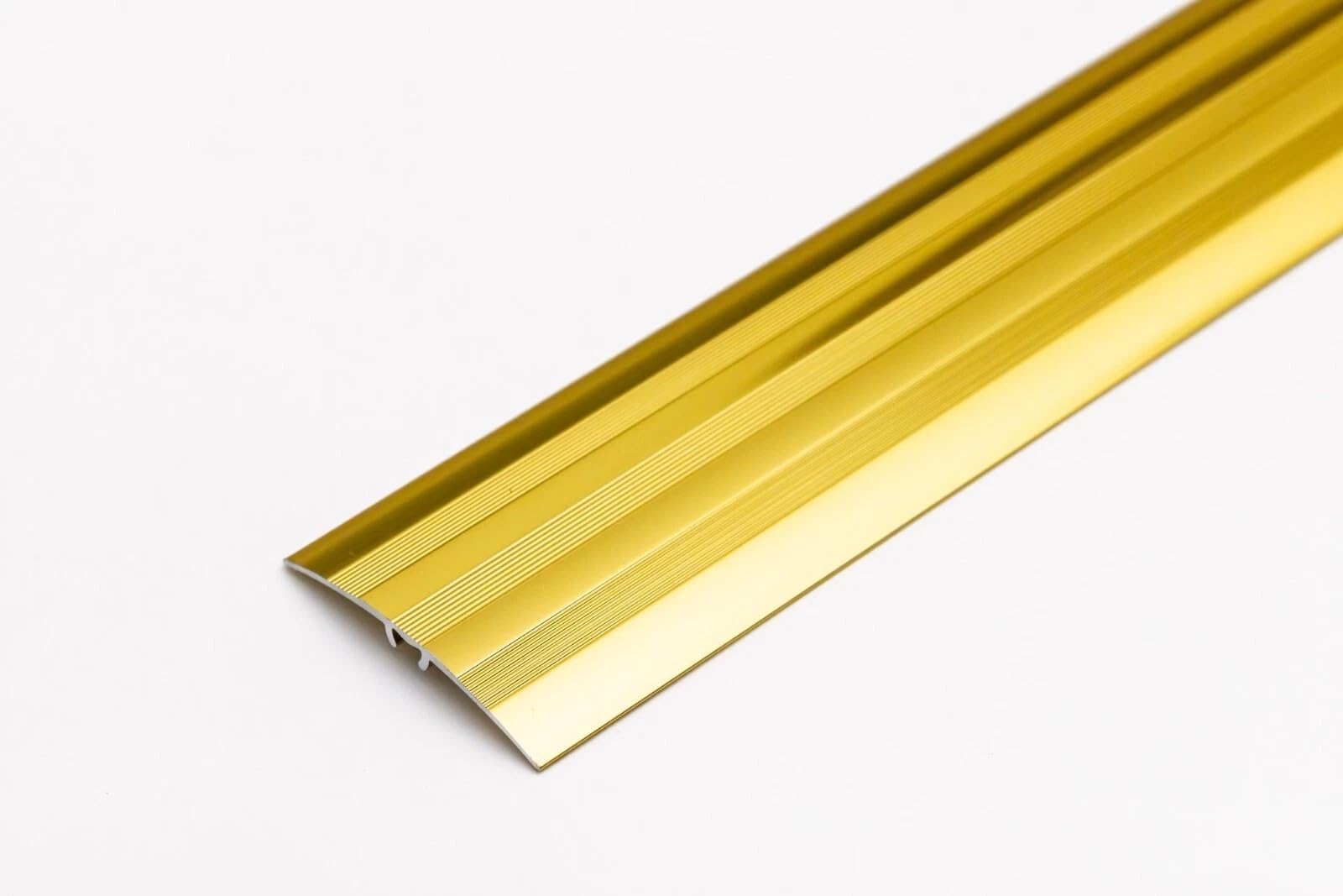 Aluminium Door Bars Threshold Strip 47 mm x 930mm Transition Trim Laminate Tiles Levelling 5in1 Installation System TMW Profiles (Polished Gold) — image 1