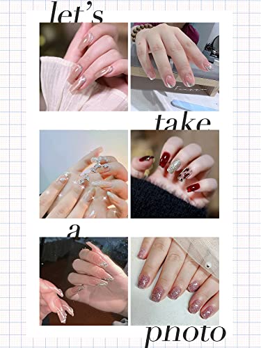 Gorvalin Glitter Gel Nail Polish, 3D Gold Silver Rose Gold French Nail Art Painted Liner Gel Holographic Chrome Platinum Glitter Nail Polish Nail Art Painting Drawing Gel #TOP5