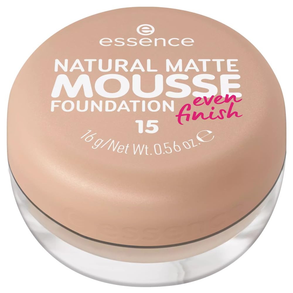 essence NATURAL MATTE MOUSSE FOUNDATION, mattifying, covering, express result, matte (16g)