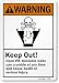 SmartSign â€œWarning - Keep Out, Open Pit, Unstable Wallsâ€ Sign | 10