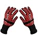 ZAJIWF Gants pour Barbecue, Haute Température du Four pour La Cuisson Gants Four Gants De Cuisine BBQ Cuisine Cuisson Welding Weber Cheminée Accessoires (Rouge)