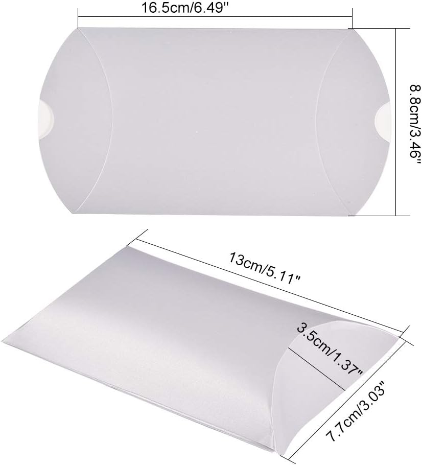 60% Off Discount BENECREAT 100PCS 5 x 3x1.3 Silver Kraft Paper Pillow Box Candy Favor Gift Box for Wedding Bridal Shower Birthday Party Supplies Super Deal Product BENECREAT 100PCS 5 x 3x1.3 Silver Kraft Paper Pillow Box Candy Favor Gift Box for Wedding Bridal Shower Birthday Party Supplies