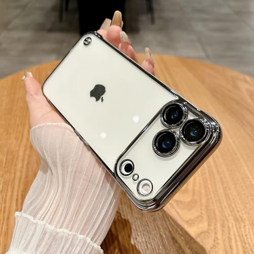 Coque iPhone 16 Pro silicone rigide transparent anti-choc sans bordures latérales
