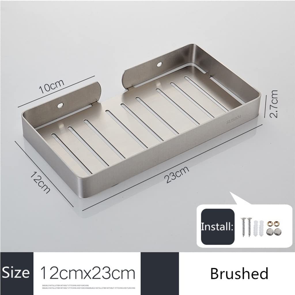 Estante esquinero de ducha de acero inoxidable montado en la pared para champú jabón y estantes flotantes para cocina y baño