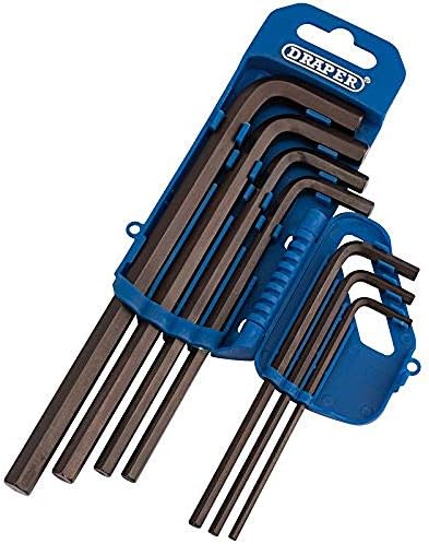 Draper 33688 Imperial Hexagon Hexagon Allen Key Set, 10 Pieces , Blue