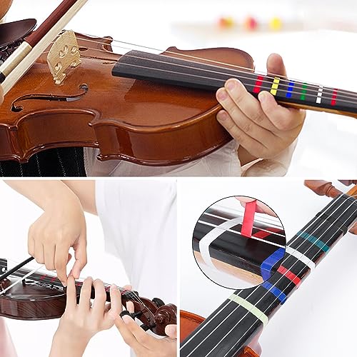 7 Rolls Violin Finger Tape,Violin Tape Fingerboard, Violin Finger Guide Stickers,216ft Cello Fingering Tape for Beginners Fretboard Note Positions Musical Instrument Guide Accessories,3mm Wide