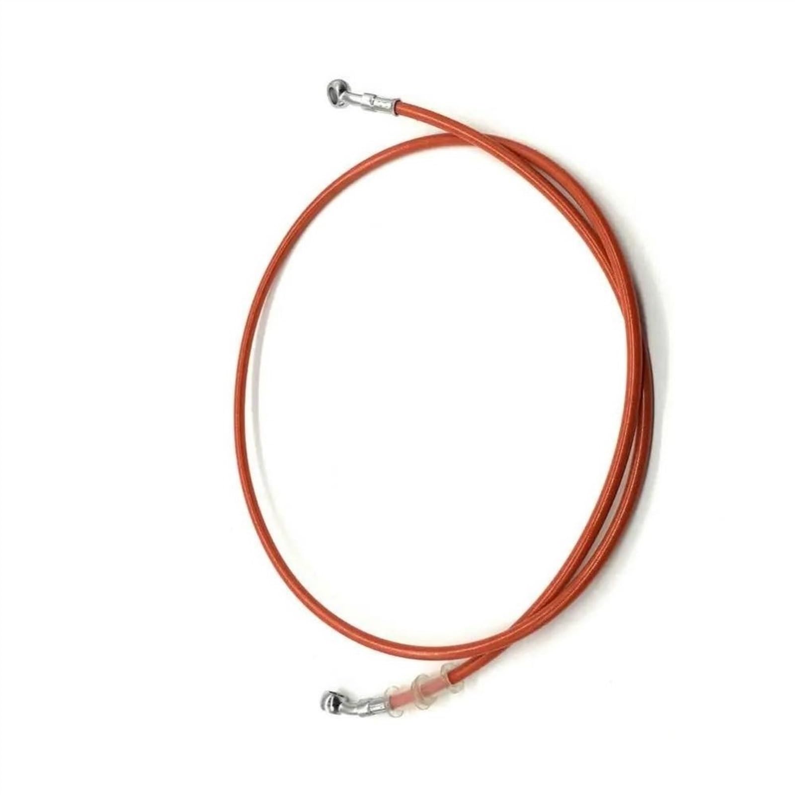 Motorbike Part 100cm Motorcycle Braided Brake Hose Line Steel Cable Hydraulic Pipe for Universal(Orange)