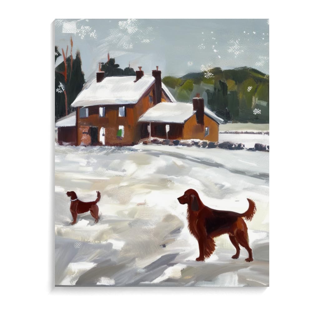 Kit Peinture Diamant 5D Chiens Setter Anglais - 40x50cm - Loisir Créatif & Décoration