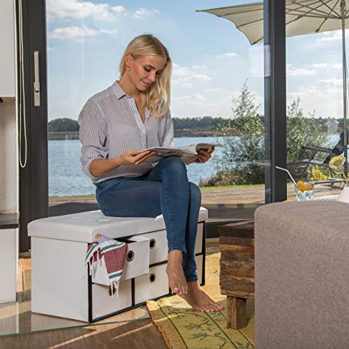 Banc de rangement rectangle pliant : la solution sérénité pour retrouver un intérieur épuré