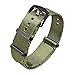 Ritche NATO Watch Strap with Heavy Buckle 18mm 20mm 22mm Premium Seat Belt Nylon Watch Bands for Men Women (Army Green -Black Buckle, 20mm)
