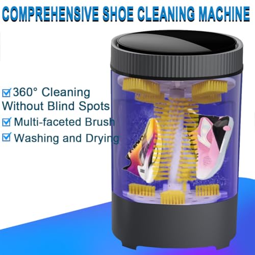 Máquina automática para lavar y secar zapatos portátil gris miniatura 2