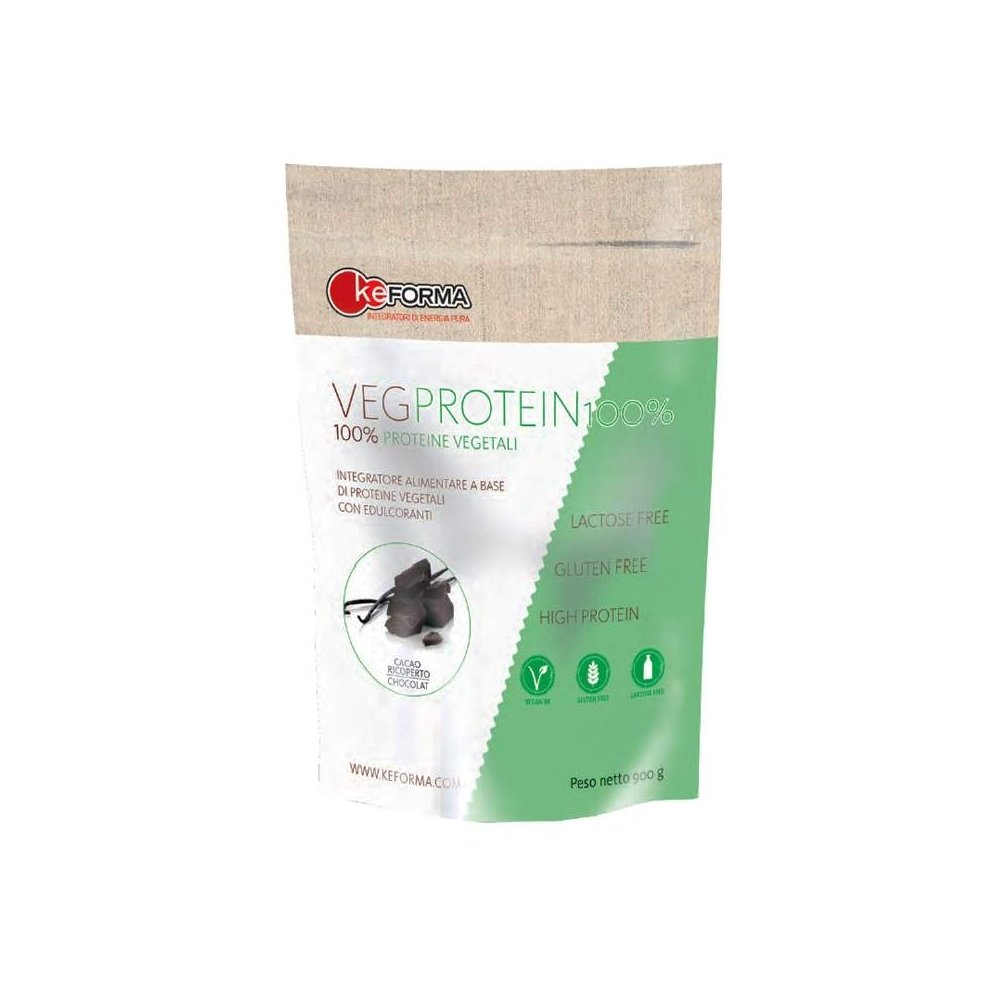 keForma VEG PROTEIN 100% 900g PROTINE 100% VEGETALE gusto Black Chocolate