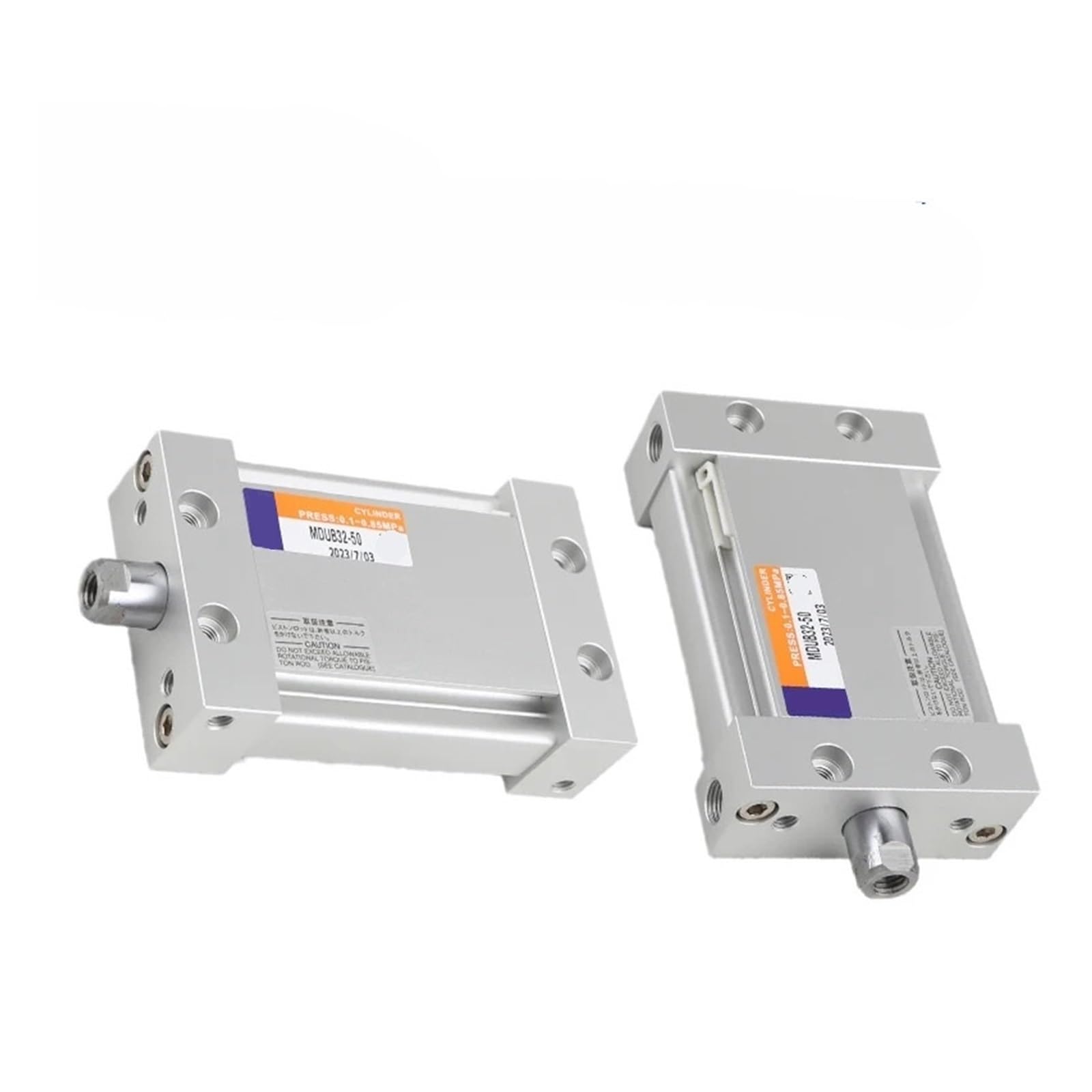 Cylindre plat MDUB25 avec tige de piston elliptique anti-rotation type SMC