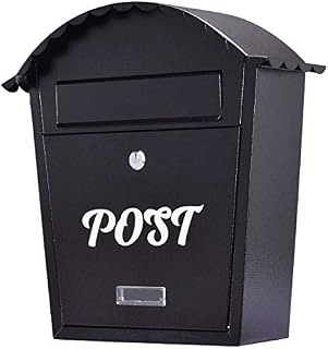 TANGZON Lockable Mailbox, Wall Mounted Newspaper Post Box with 2 Keys, Stainless Waterproof Letterbox for Home, Store and Office